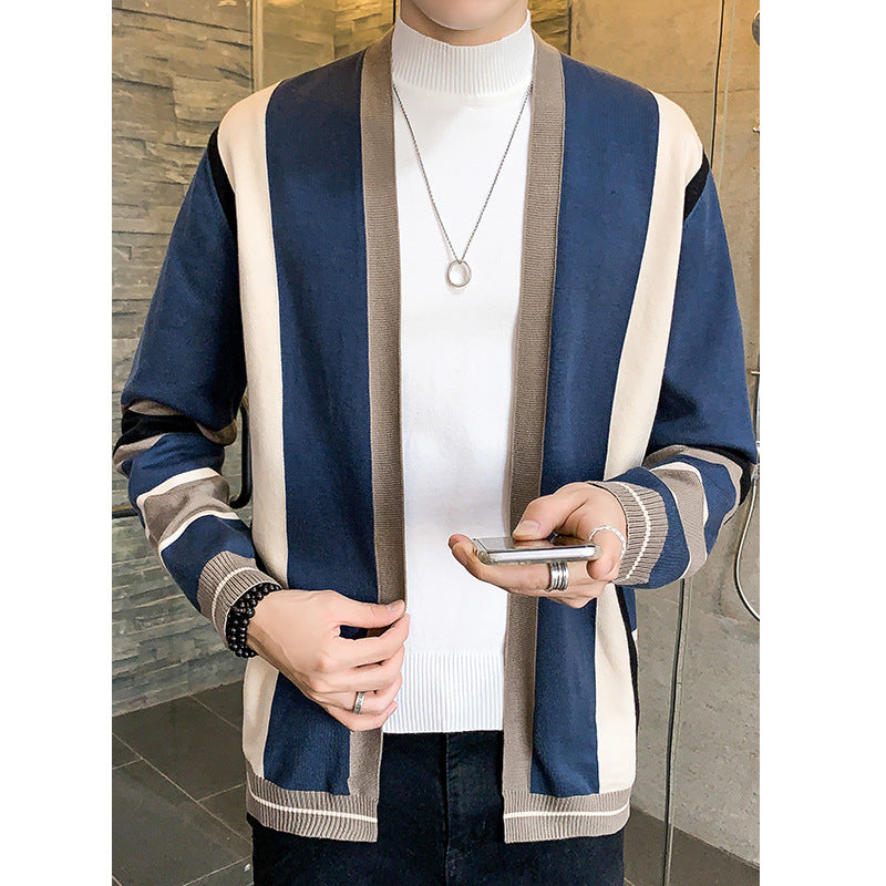 Men's cardigan with modern color block design Lisslune