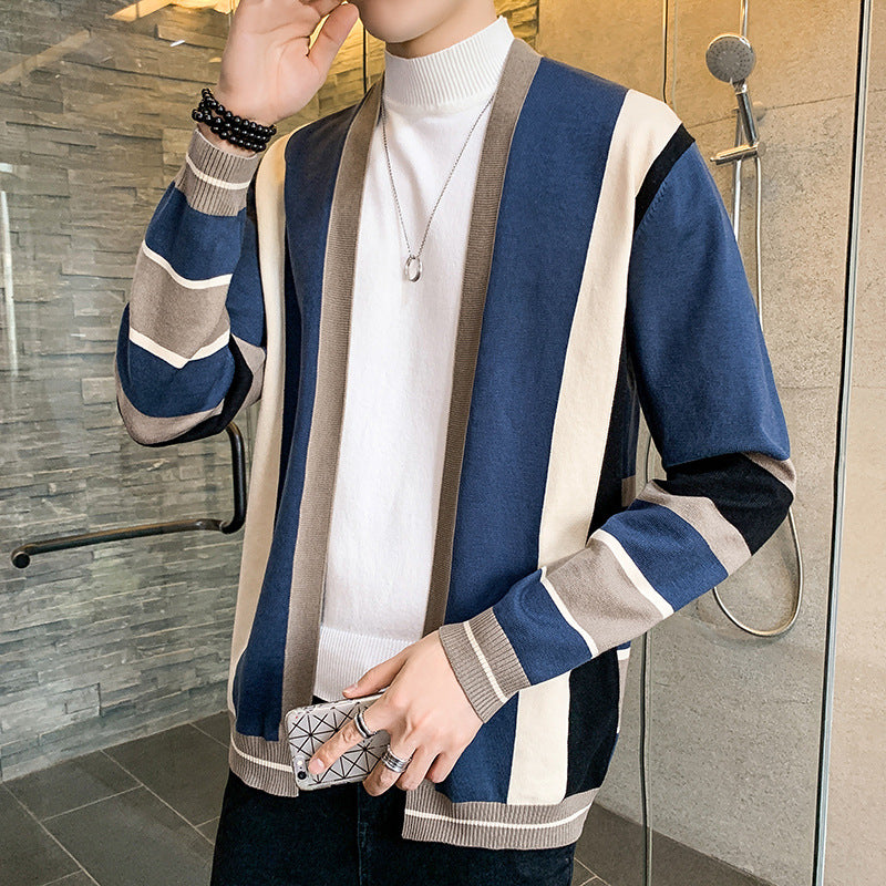 Men's cardigan with modern color block design Lisslune
