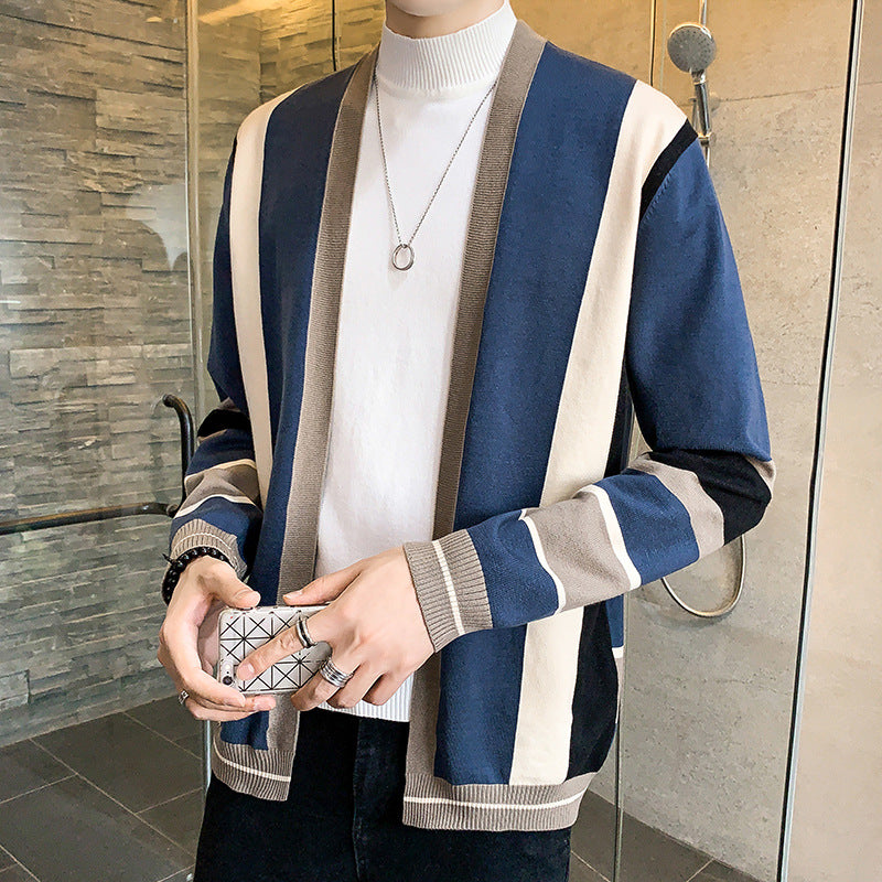 Men's cardigan with modern color block design Lisslune