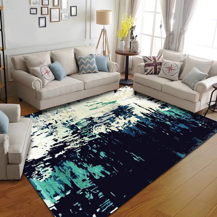 Lisslune | Industrial Living Room Carpet Abstract Carpet Polyester Machine Washable Non-Slip Backing Pet-Friendly Carpet