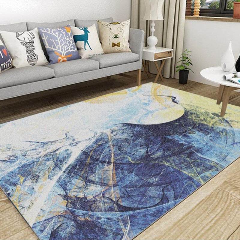 Lisslune | Creative Industrial Indoor Carpet Polyester Abstract Rug Anti-Slip Back Pet-Friendly Runners for Parlor