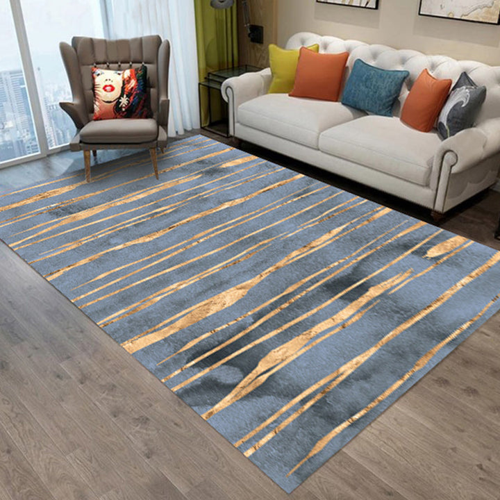 Lisslune | Funky Abstract Area Rug Multi Color Contemporary Rug Polyester Washable Non-slip Pet Friendly Carpet for the Living Room