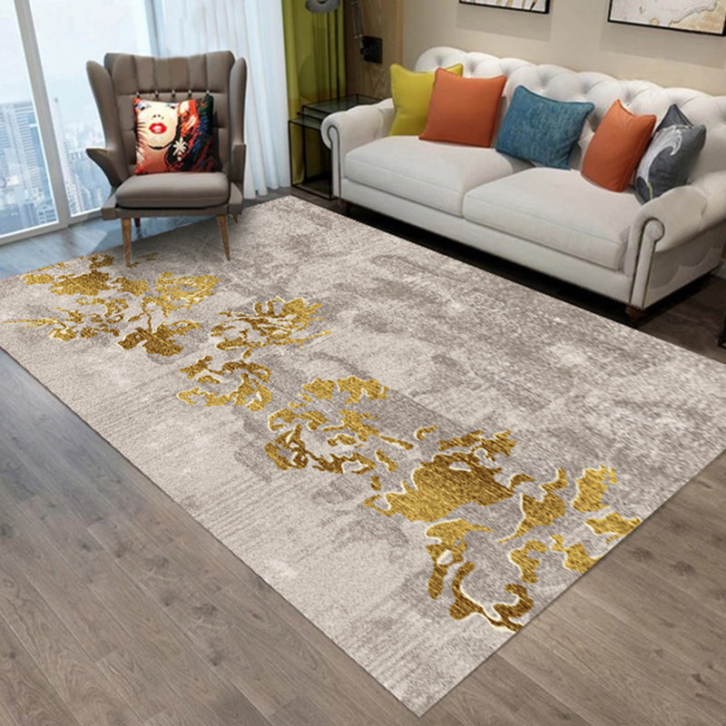 Lisslune | Funky Abstract Area Rug Multi Color Contemporary Rug Polyester Washable Non-slip Pet Friendly Carpet for the Living Room