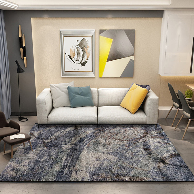 Lisslune | Industrial Abstract Pattern Carpet Multicolor Polyester Carpet Non-Slip Washable Pet-Friendly Carpet for Sitting Area