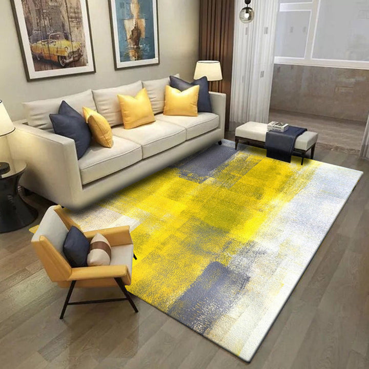 Lisslune | Simplicity Parlour Carpet Brushstroke Pattern Carpet Polyester Machine Washable Non-Slip Back Pet Friendly Carpet