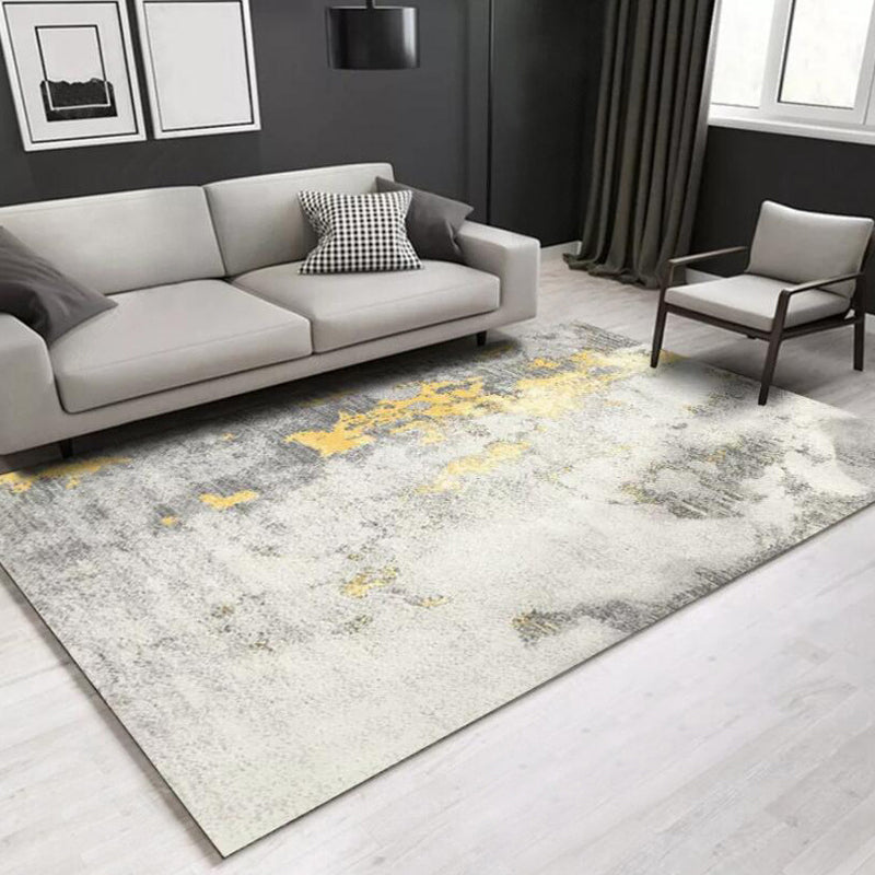 Lisslune | Industrial abstract carpet polyester rug non-slip pet-friendly washable rug for living room