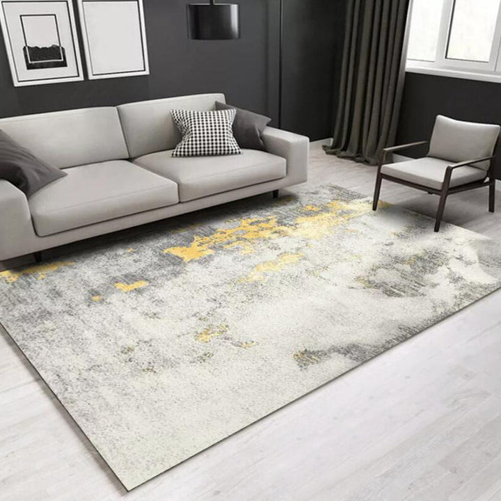 Lisslune | Industrial abstract carpet polyester rug non-slip pet-friendly washable rug for living room