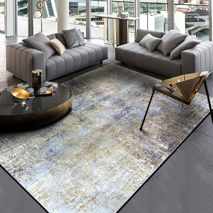 Lisslune | Industrial abstract carpet polyester rug non-slip pet-friendly washable rug for living room