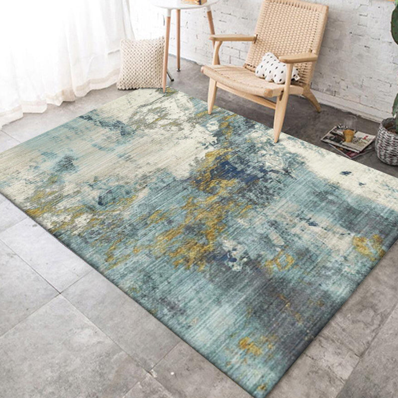Lisslune | Industrial abstract carpet polyester rug non-slip pet-friendly washable rug for living room