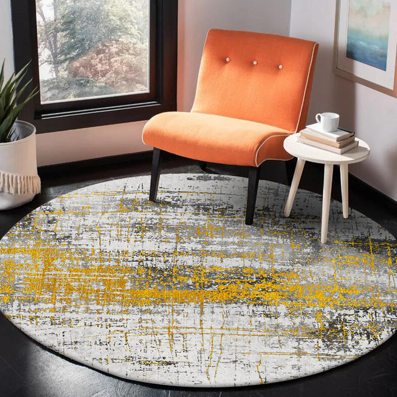 Lisslune | Casual Industrial Style Rug Polyester Abstract Pattern Rug with Non-Slip Backing Pet-Friendly Rug for Bedroom