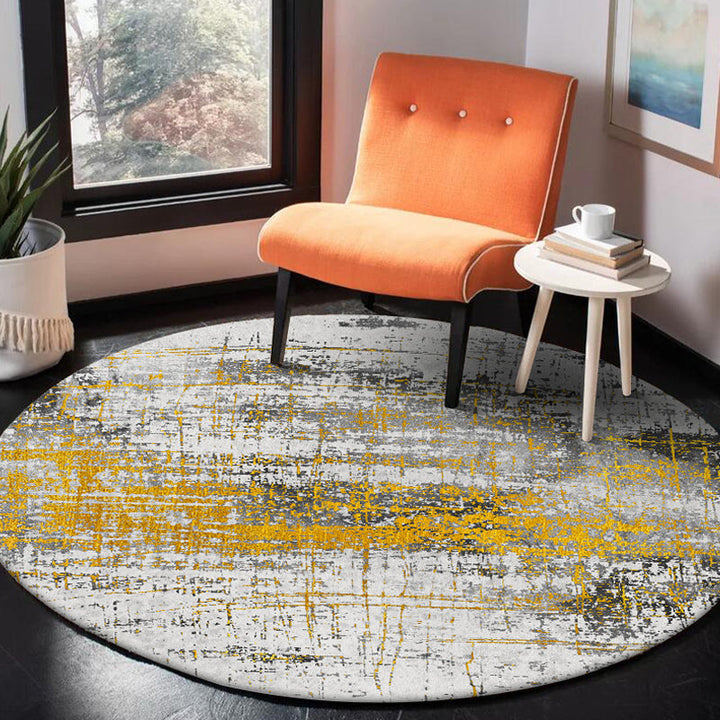 Lisslune | Casual Industrial Style Rug Polyester Abstract Pattern Rug with Non-Slip Backing Pet-Friendly Rug for Bedroom