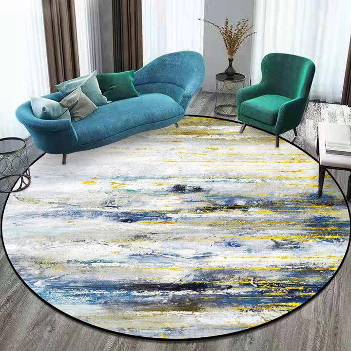 Lisslune | Casual Industrial Style Rug Polyester Abstract Pattern Rug with Non-Slip Backing Pet-Friendly Rug for Bedroom