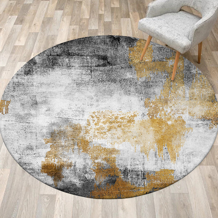 Lisslune | Casual Industrial Style Rug Polyester Abstract Pattern Rug with Non-Slip Backing Pet-Friendly Rug for Bedroom