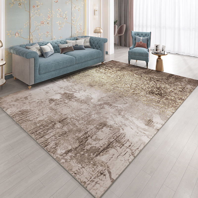 Lisslune | Funky Abstract Rug Multicolored Industrial Carpet Polyester Machine Washable Non-Slip Pet-Friendly Rug for Living Room
