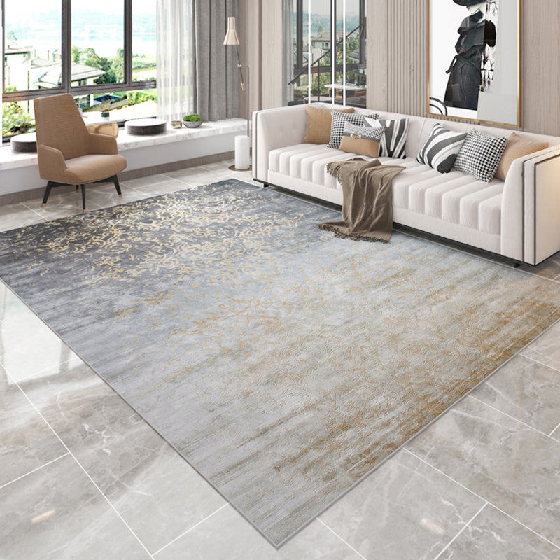 Lisslune | Funky Abstract Rug Multicolored Industrial Carpet Polyester Machine Washable Non-Slip Pet-Friendly Rug for Living Room