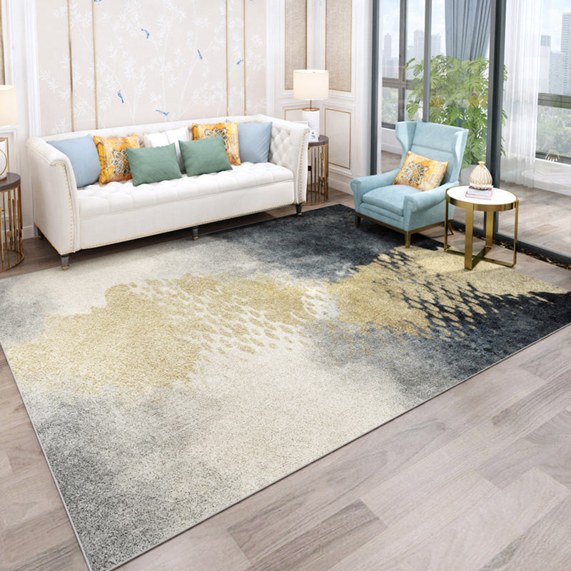 Lisslune | Funky Abstract Rug Multicolored Industrial Carpet Polyester Machine Washable Non-Slip Pet-Friendly Rug for Living Room
