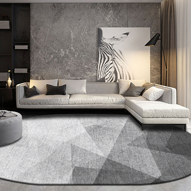 Lisslune | Multi-Color Living Room Rug Minimalist Geometry Rug Synthetic Non-Slip Back Rug