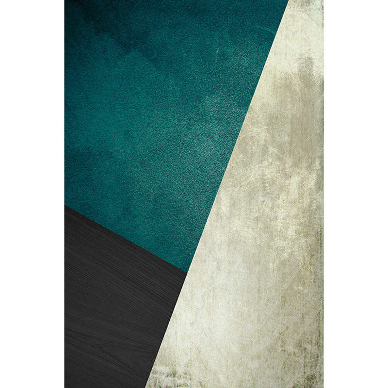 Lisslune | Dark Color Simple Rug Polypropylene Color Block Geometric Carpet Non-Slip Pet-Friendly Rug for Home