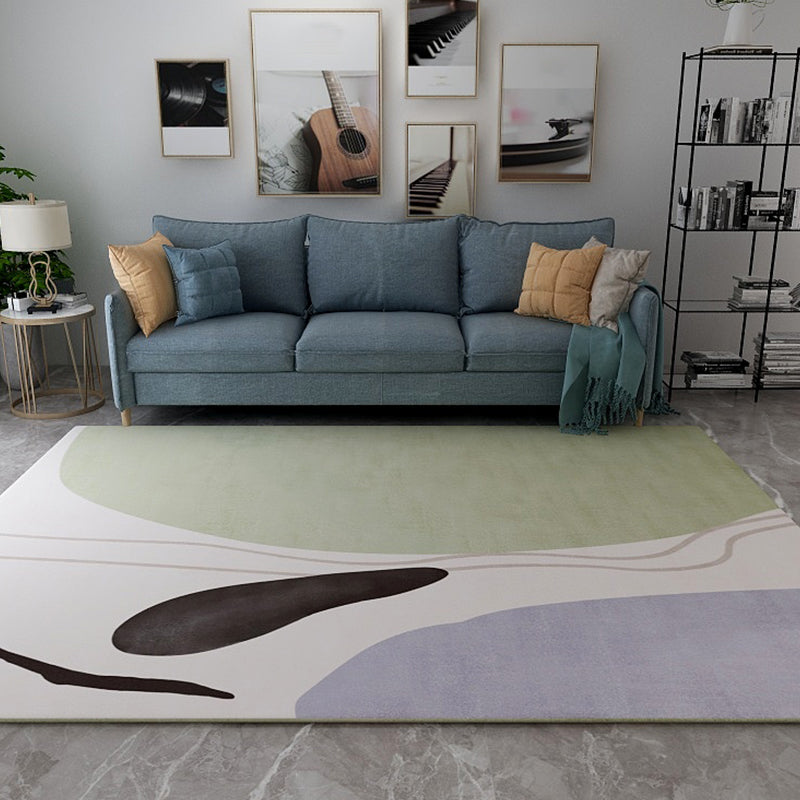Lisslune | Special Abstract Art Rug Soft Color Nordic Style Rug Polypropylene Stain Resistant Easy Care Rug for Home