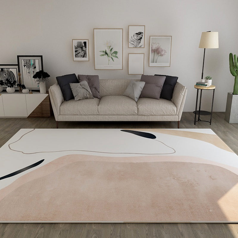 Lisslune | Special Abstract Art Rug Soft Color Nordic Style Rug Polypropylene Stain Resistant Easy Care Rug for Home