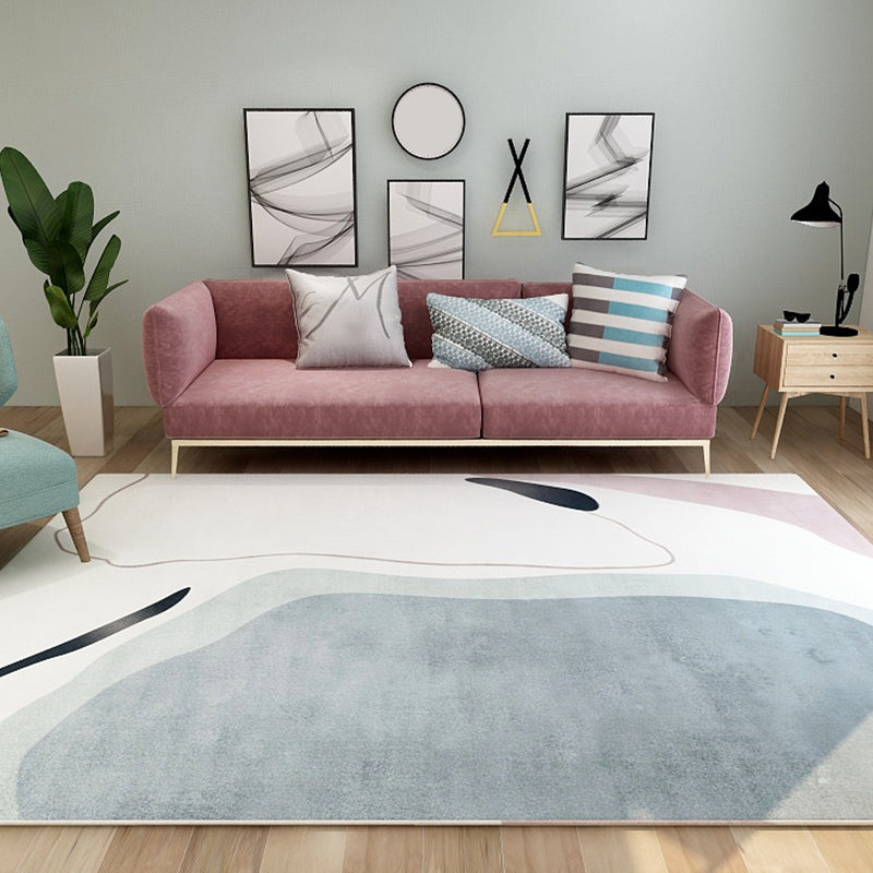 Lisslune | Special Abstract Art Rug Soft Color Nordic Style Rug Polypropylene Stain Resistant Easy Care Rug for Home