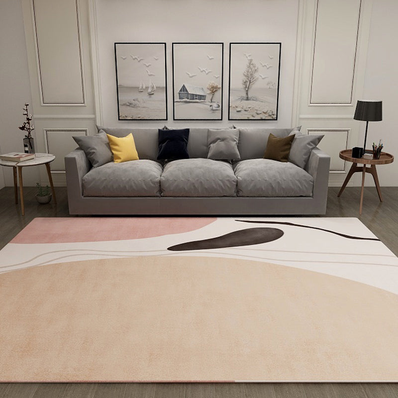 Lisslune | Special Abstract Art Rug Soft Color Nordic Style Rug Polypropylene Stain Resistant Easy Care Rug for Home