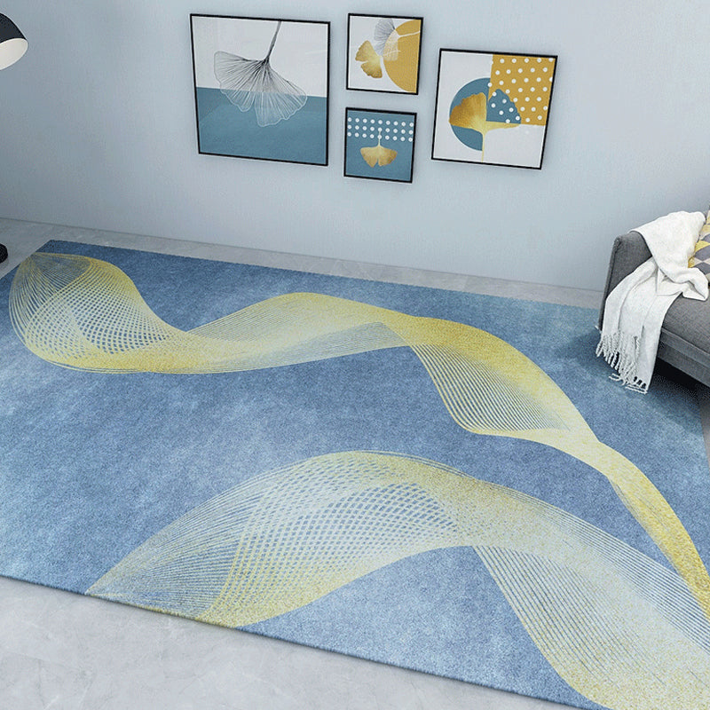Lisslune | Soft Trendy Indoor Dress Multi Color Abstract Pattern Dress Stain Resistant Washable Carpet for Living Room