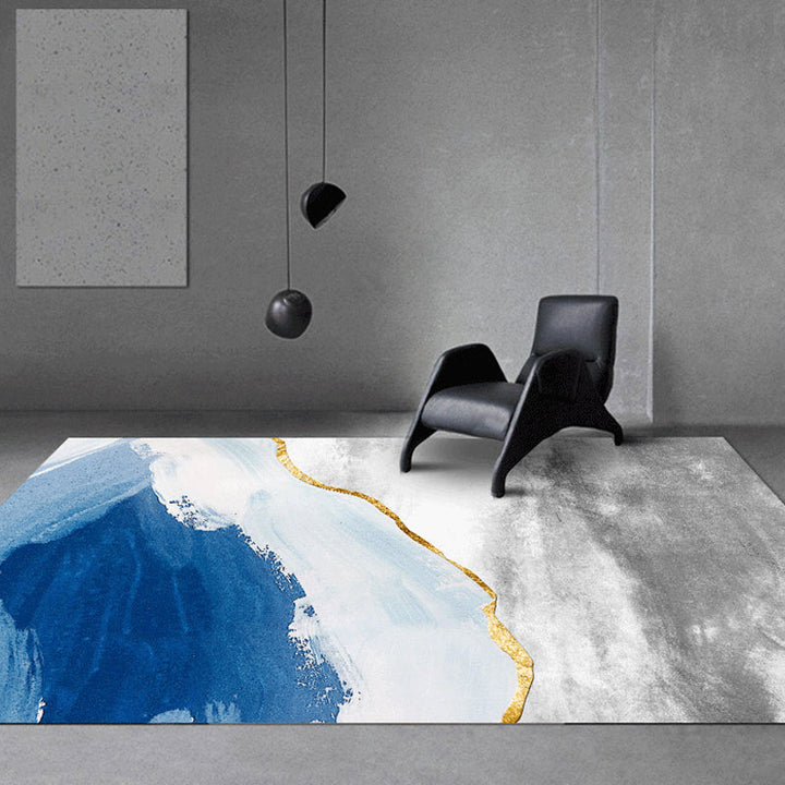 Lisslune | Soft Trendy Indoor Dress Multi Color Abstract Pattern Dress Stain Resistant Washable Carpet for Living Room