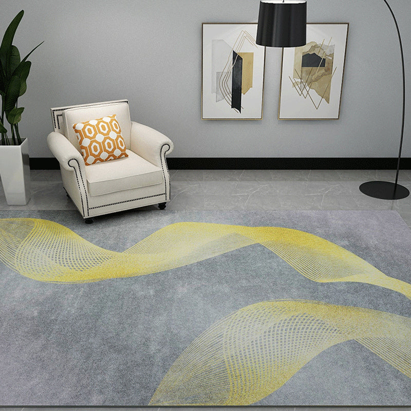 Lisslune | Soft Trendy Indoor Dress Multi Color Abstract Pattern Dress Stain Resistant Washable Carpet for Living Room