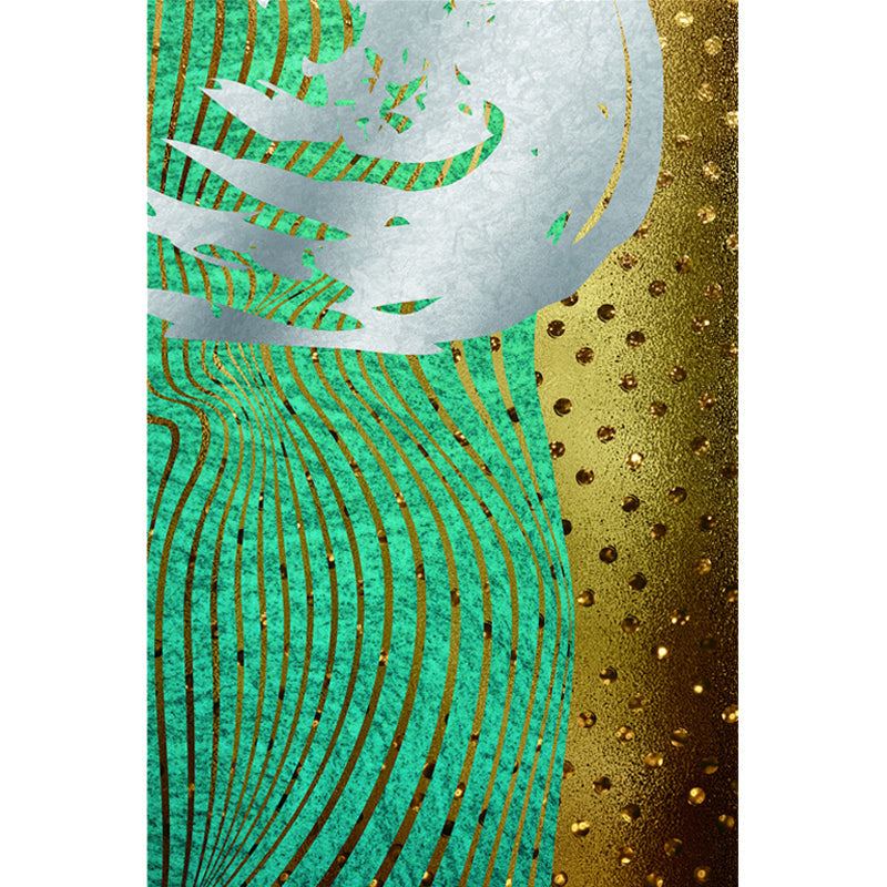 Lisslune | Cyberpunk Living Room Carpet Multi Color Abstract Foil Streams Carpet Polyester Machine Washable Area Rug