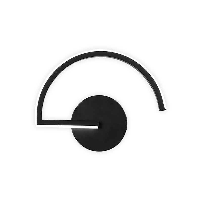 Skørter | Parallel Rod/Twisted/Curved LED Wall Lamp Minimalist Metal Black Wall-Mounted Light in Warm/White Light for Hotel