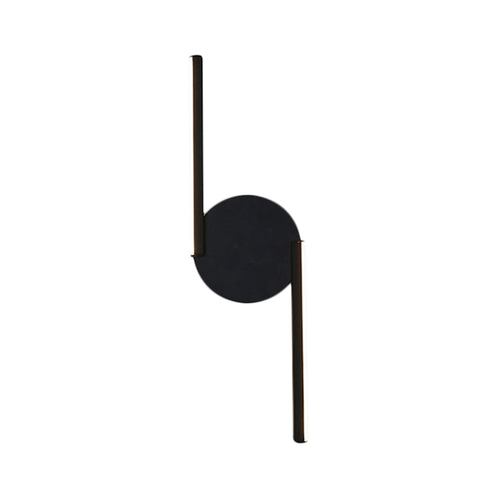 Skørter | Parallel Rod/Twisted/Curved LED Wall Lamp Minimalist Metal Black Wall-Mounted Light in Warm/White Light for Hotel