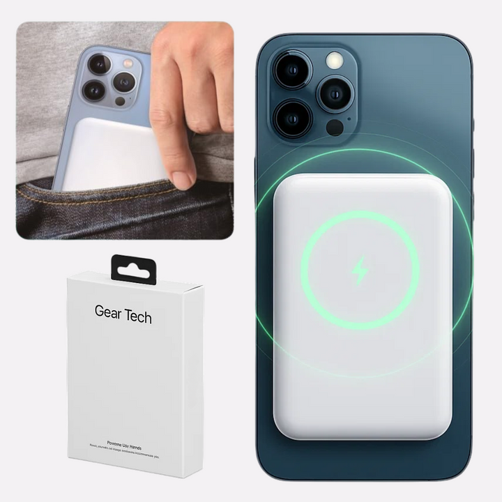 Lisslune | Travel Power Bank UK – Magnetic Wireless Portable Charger with MagSafe | Slim External Battery Pack for Travelling, Holidays & Business