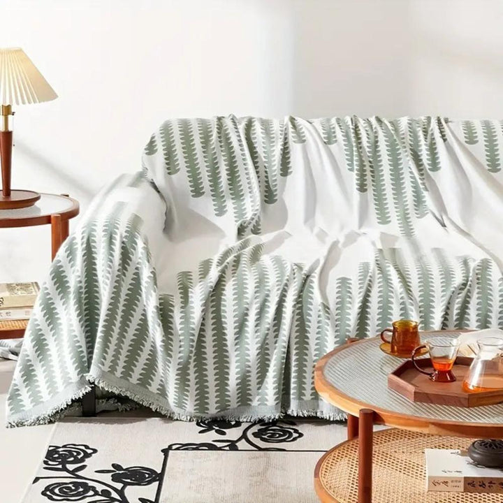 Lisslune | Modern Monochrome Fern Sofa Cover