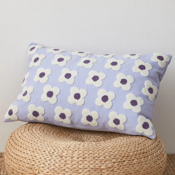 Lisslune | Lustrous Floral Embroidered Cushion Cover