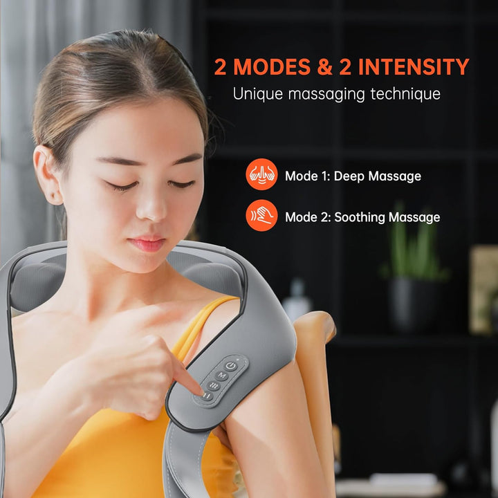 Lisslune | Heated Massage Chair with Back & Neck Cushion – Shiatsu Massage for Total Comfort