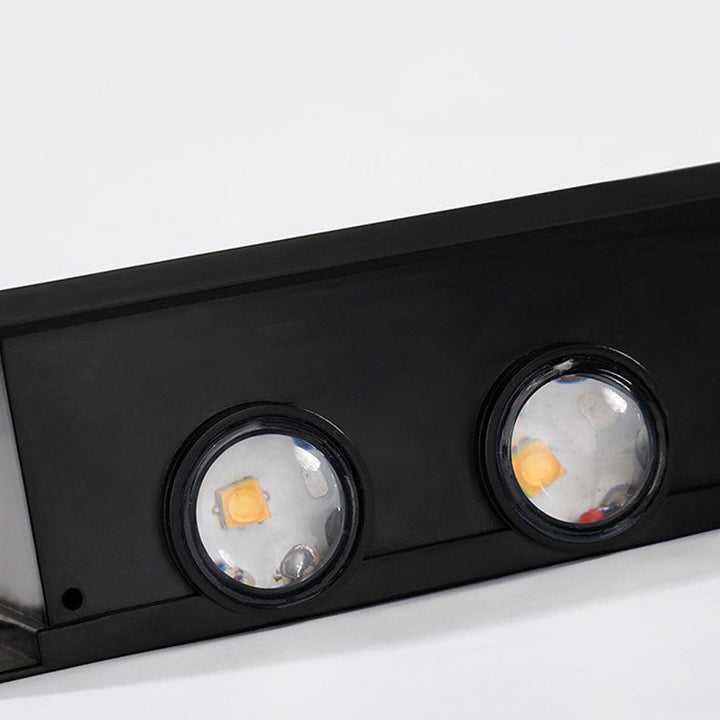 Lisslune | Modern Simplicity Solar Waterproof Rectangular ABS PMMA LED Wall Light Lamp For Outdoor Patio