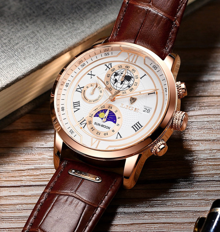 Lisslune | Classic Chronograph Men’s Watch | Stylish & Functional Luxury Wristwatch for Every Occasion