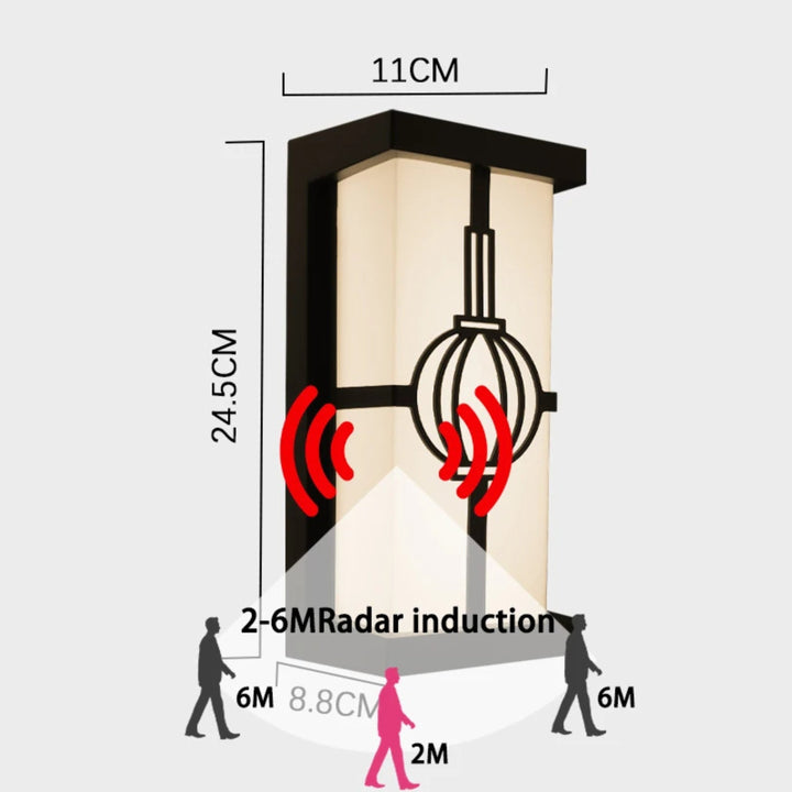 Lisslune | LumeRadar – Modern LED Outdoor Wall Light with IP65 Waterproof & Motion Radar Sensor
