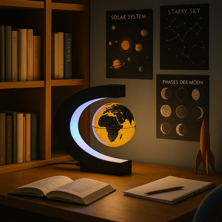 Lisslune | AstroGlobe LED World Globe – Floating Globe Lamp with Magnetic Suspension