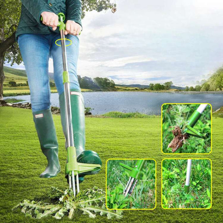 Lisslune | RootRipper Garden Weed Puller Tool - Heavy-Duty Handheld Weeder for Efficient Weed Removal in Lawns & Gardens