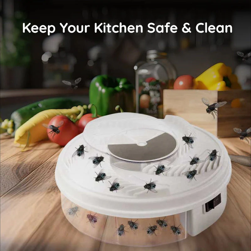 Lisslune | USB Silent Fly Trap | Eco-Friendly, Non-Toxic & Effective for Home and Outdoor Use