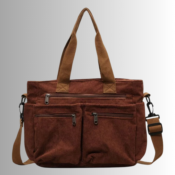 Lisslune | Urban Cord Tote Stylish Corduroy Shoulder Bag – Spacious, Lightweight & Functional Everyday Tote