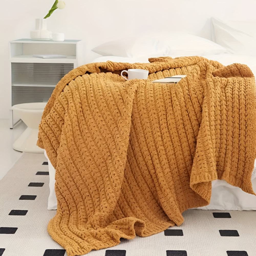 Lisslune | Vintage Chunky Knit Blanket