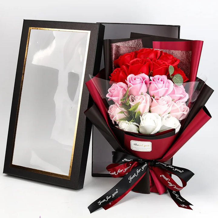 Lisslune | Romantic Soap Rose Bouquet Gift for Valentine’s Day