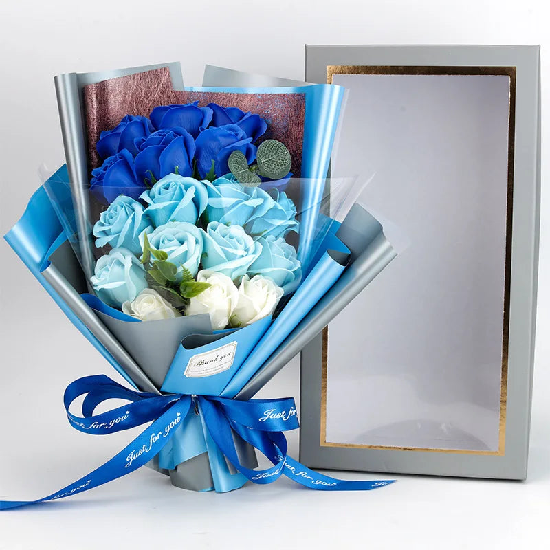 Lisslune | Romantic Soap Rose Bouquet Gift for Valentine’s Day
