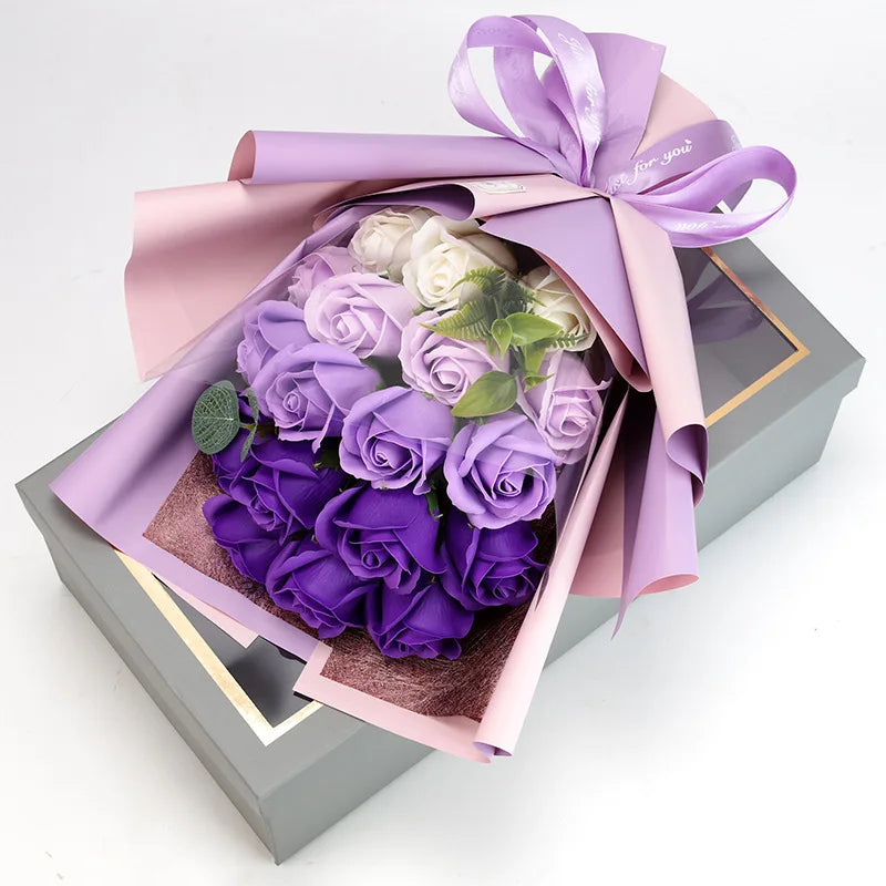 Lisslune | Romantic Soap Rose Bouquet Gift for Valentine’s Day