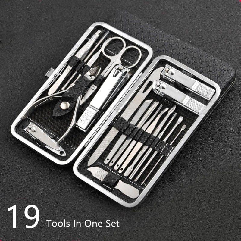 Lisslune | 19 in 1 Stainless Steel Manicure Set Nail Clipper Kit