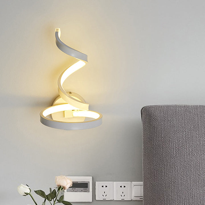 Lisslune | Nordic LED Wall Light White Snake/Musical Note/Braided Wall Mount Light with Acrylic Shade for Living Room