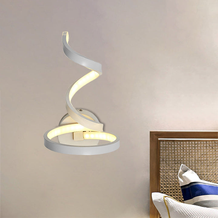 Lisslune | Nordic LED Wall Light White Snake/Musical Note/Braided Wall Mount Light with Acrylic Shade for Living Room